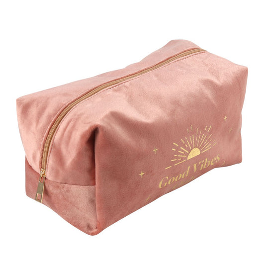 Good vibes only crystals keep pouch / pencil case / makeup bag