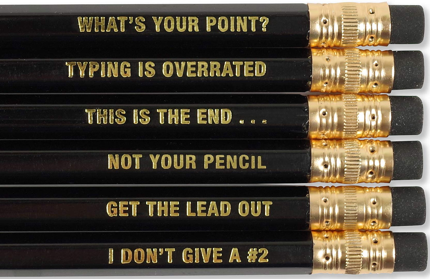 Office / school gold and black pencil set