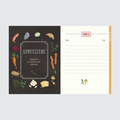 Hard cover family recipes journal