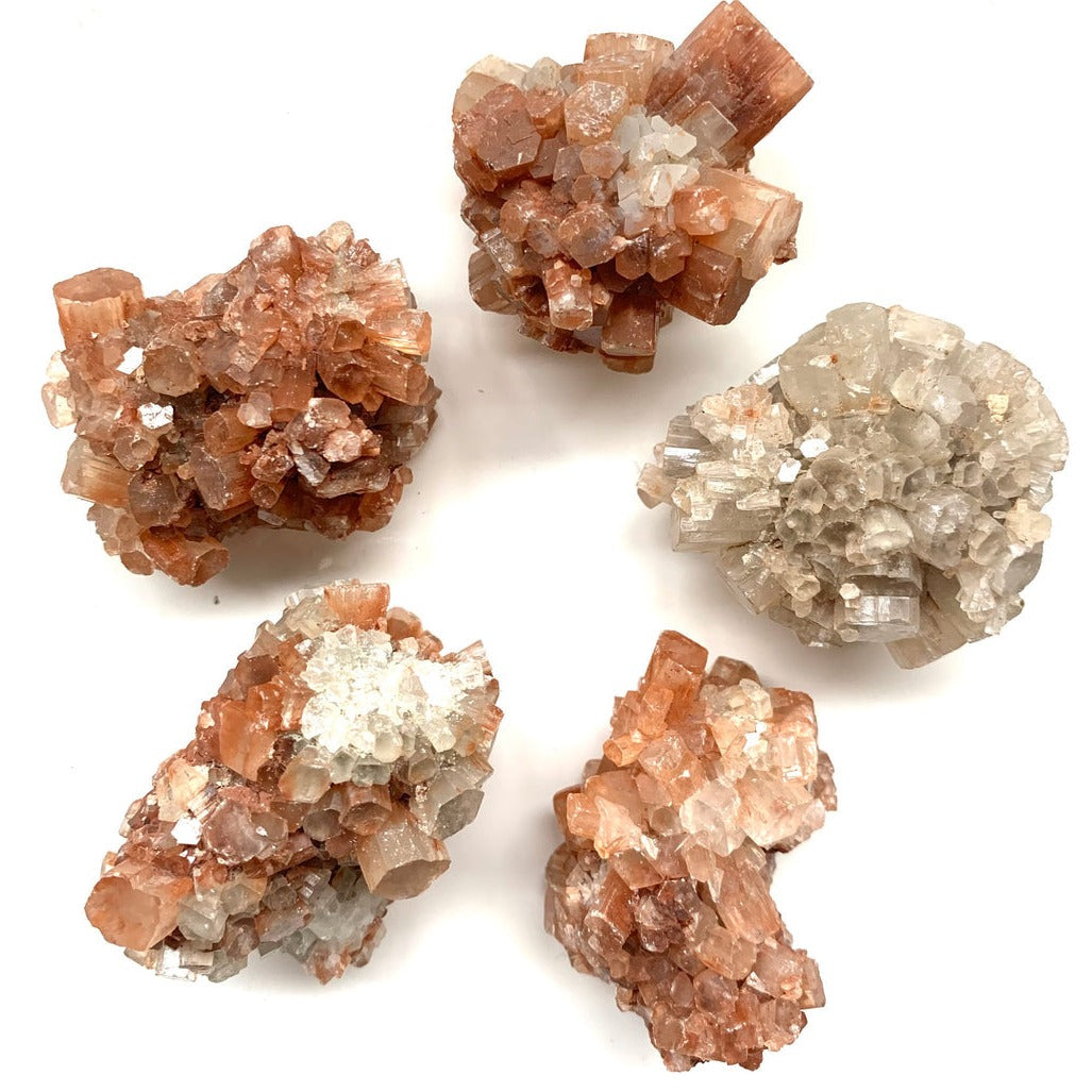 Aragonite sputnik star crystal cluster