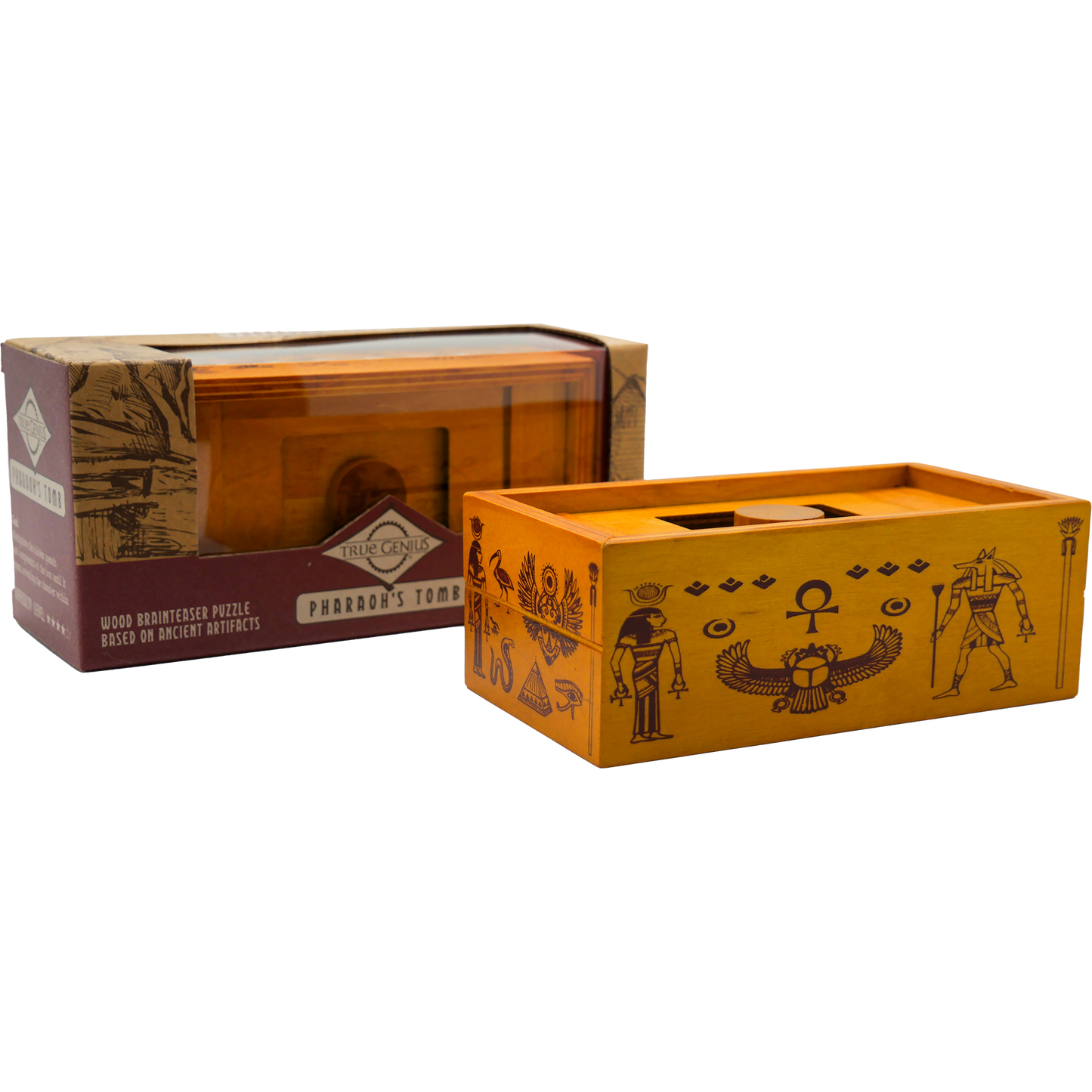Pharaoh's Tomb secret wooden puzzle box brain teaser