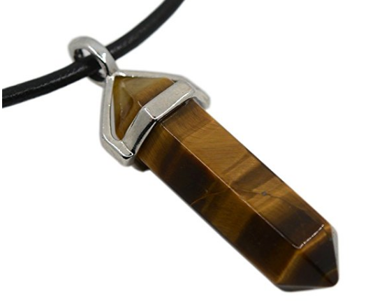 Tigers Eye double terminated Crystal pendant
