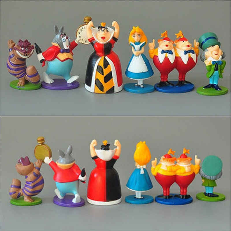 Alice in wonderland cake topper figure toy set