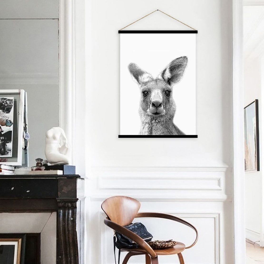 Aussie Kangaroo hanging scroll poster print