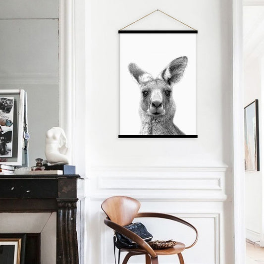 Aussie Kangaroo hanging scroll poster print