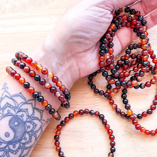Sardonyx crystal bead / crystal bracelet