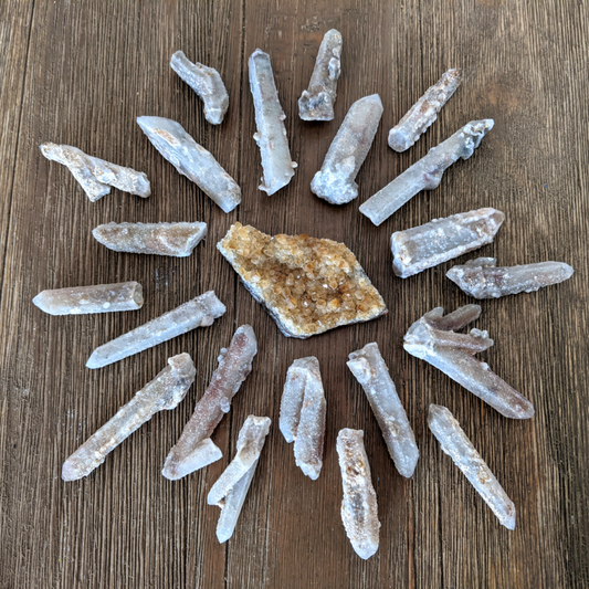 Spirit fairy quartz witches finger druzy cluster crystal