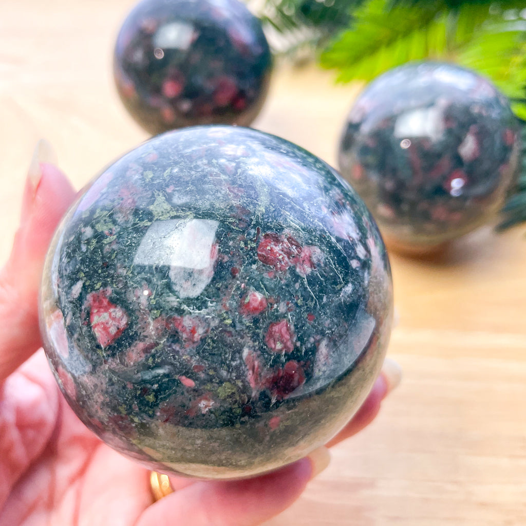 Rainforest jasper crystal sphere 6cm