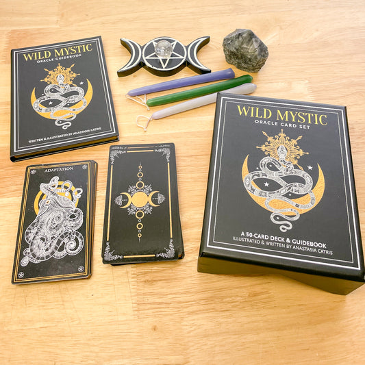 Mystic spirit animal tarot card set with guide book