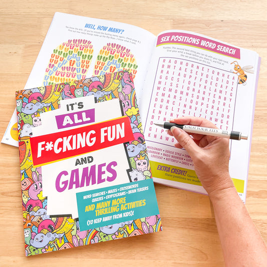 F*cking fun colouring puzzle game book