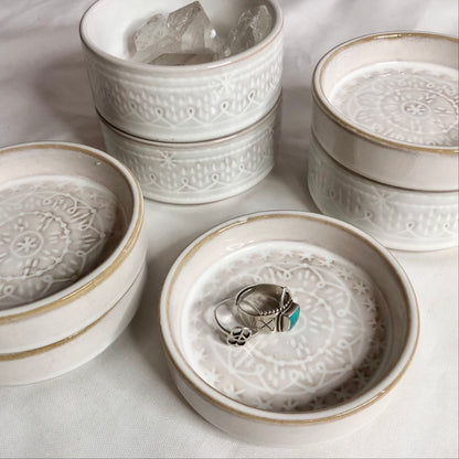 Stacking ceramic trinket dish