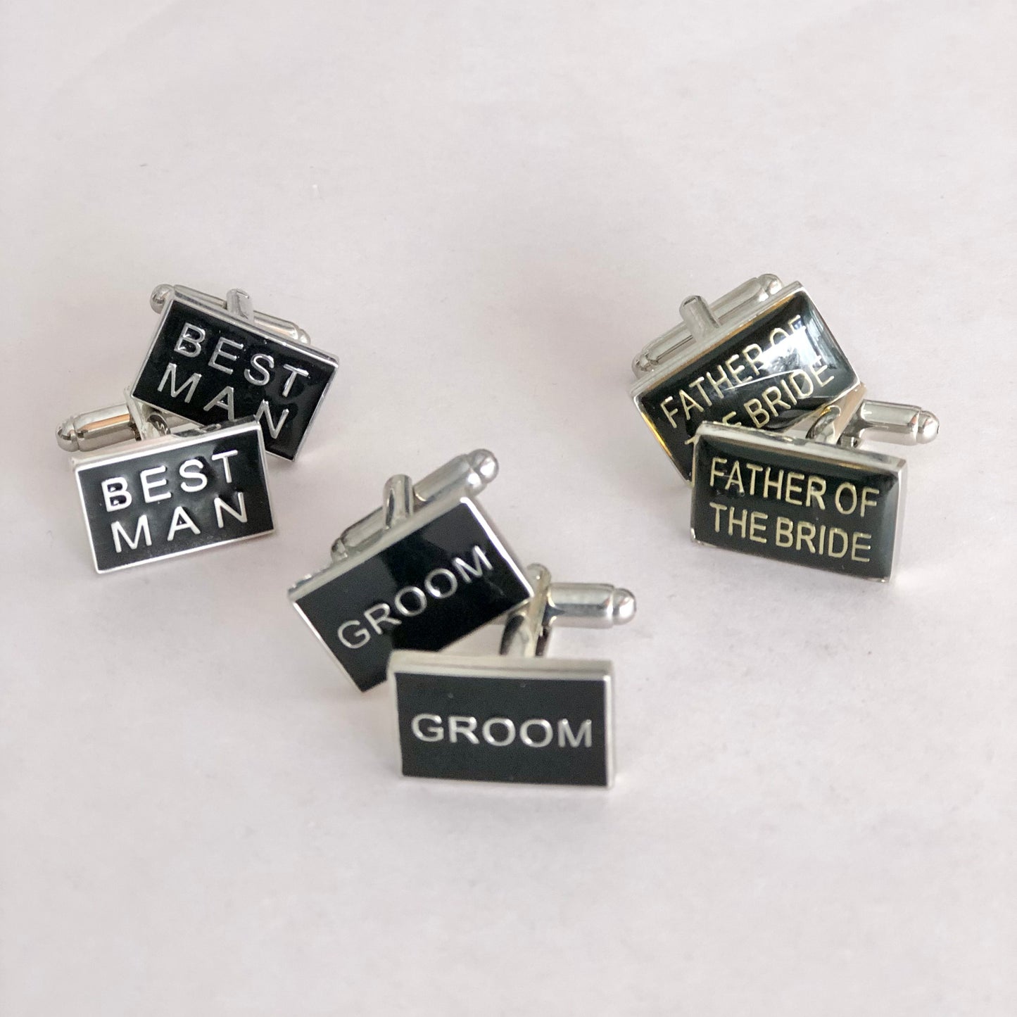 Wedding cufflinks - groom, best man, FOB