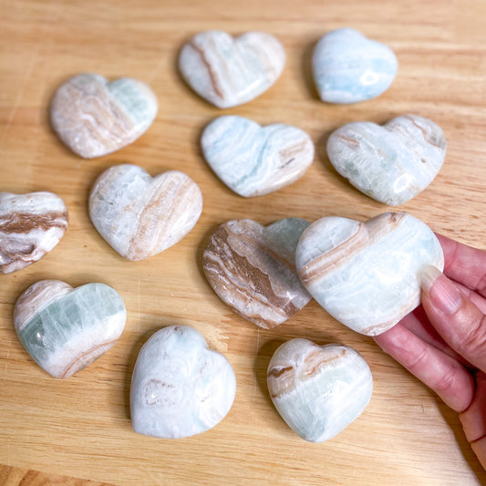 Caribbean calcite crystal heart