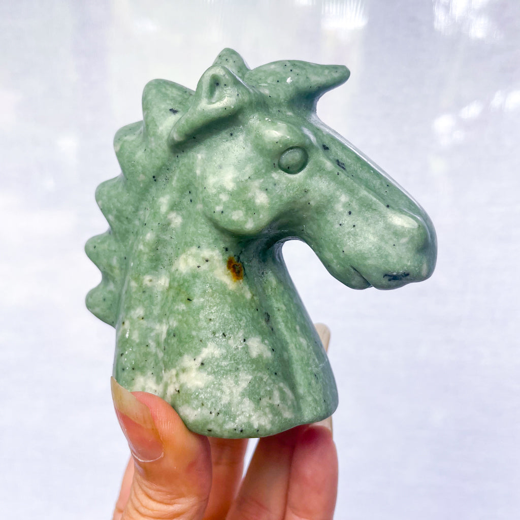 Crystal unicorn horse - Serpentine or Nephrite Jade