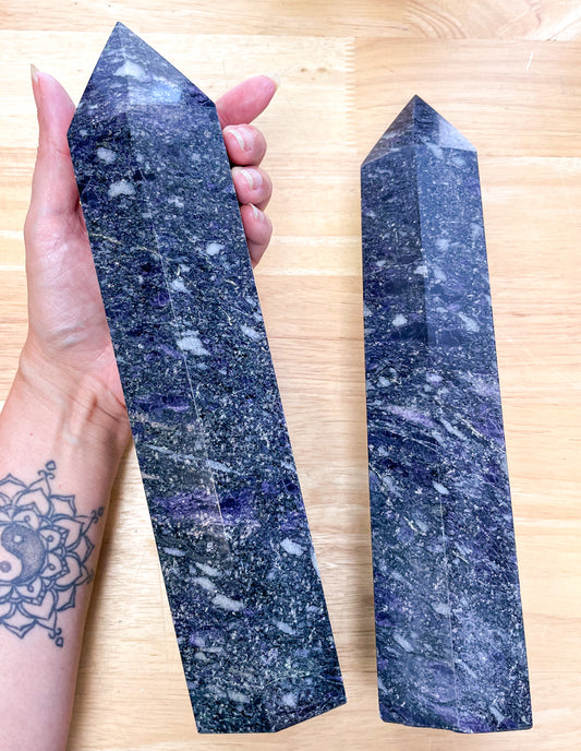 Purple dragon Charoite crystal XL wand tower 2kg