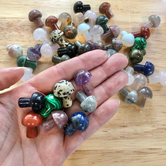 Mini crystal mushroom polished stone