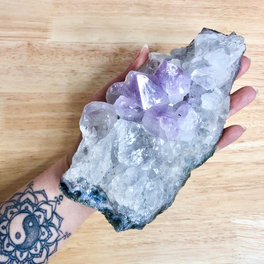 Lilac Amethyst crystal cluster statue 17cm 1.1kg