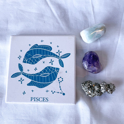 Pisces Zodiac star sign crystal lover kit