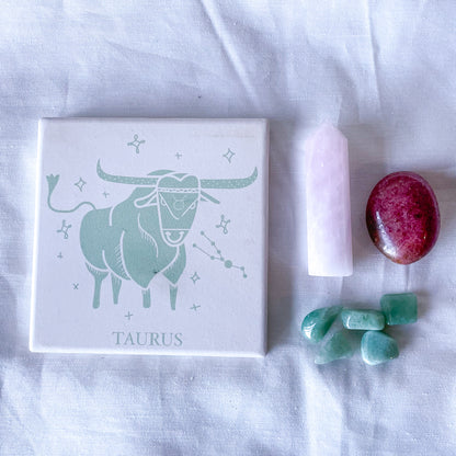 Taurus Zodiac star sign crystal lover kit