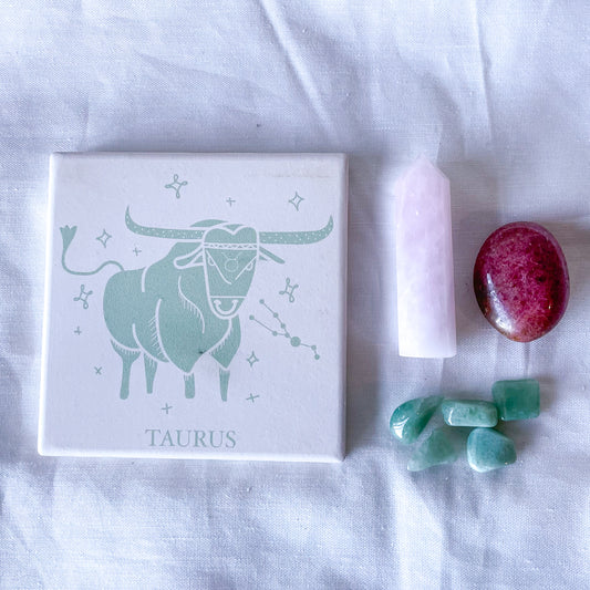 Taurus Zodiac star sign crystal lover kit