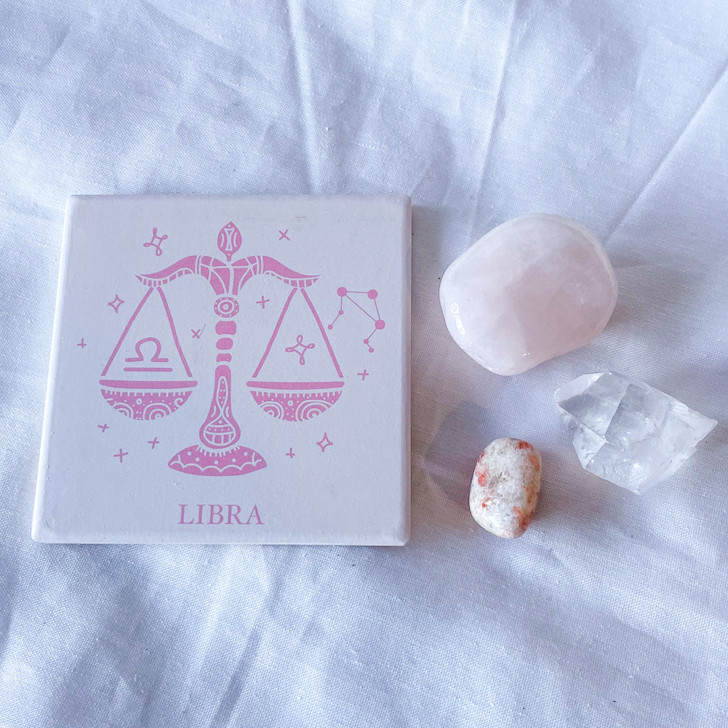 Libra Zodiac star sign crystal lover kit