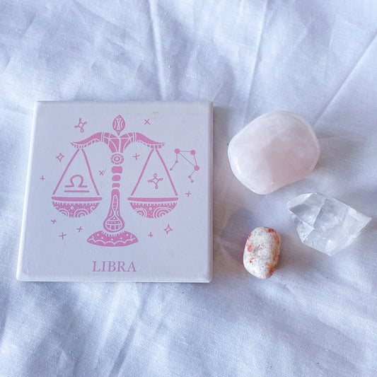 Libra Zodiac star sign crystal lover kit