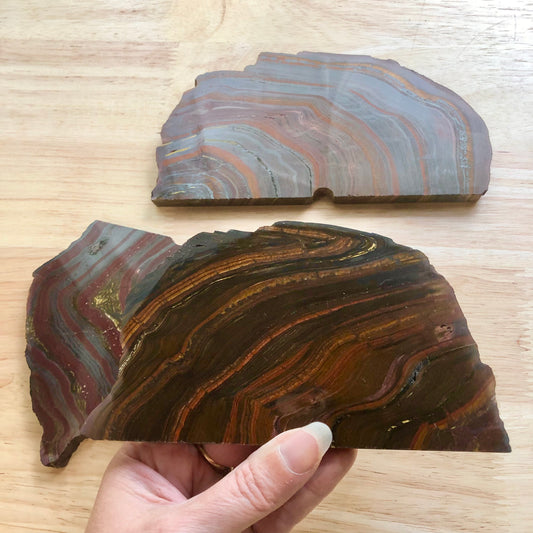 Tigers eye / tiger iron crystal slab L-XL