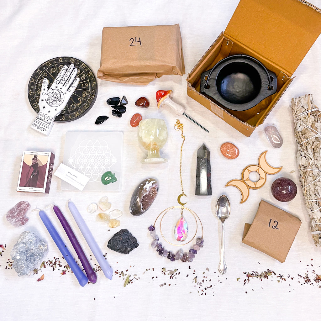 Witchy Crystal Christmas countdown / xmas advent calendar gift box - limited edition