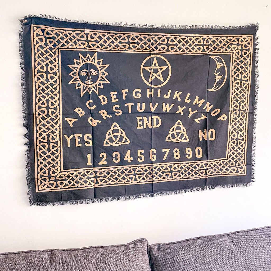 Witchy Ouija board altar table cloth / wall hanging