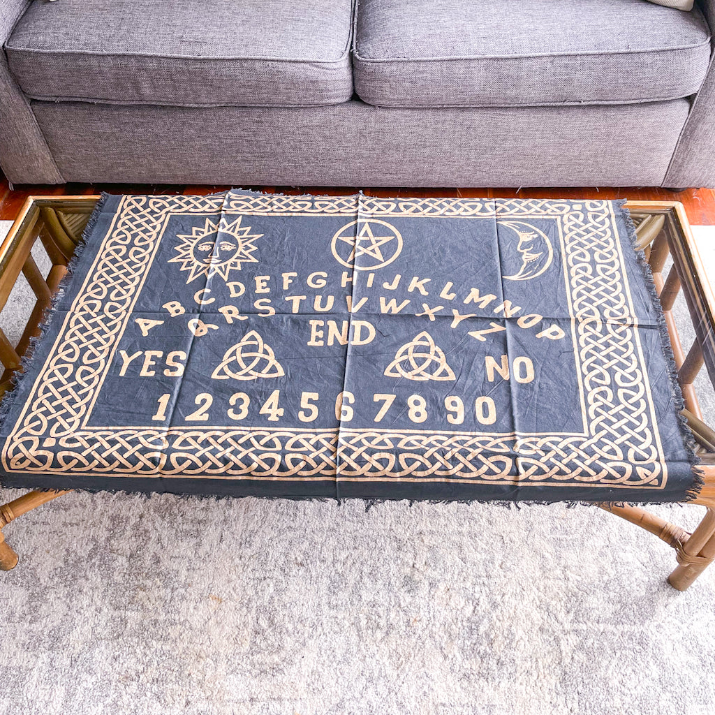 Witchy Ouija board altar table cloth / wall hanging