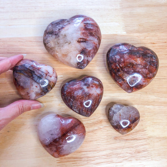 Fire quartz crystal heart S-XL