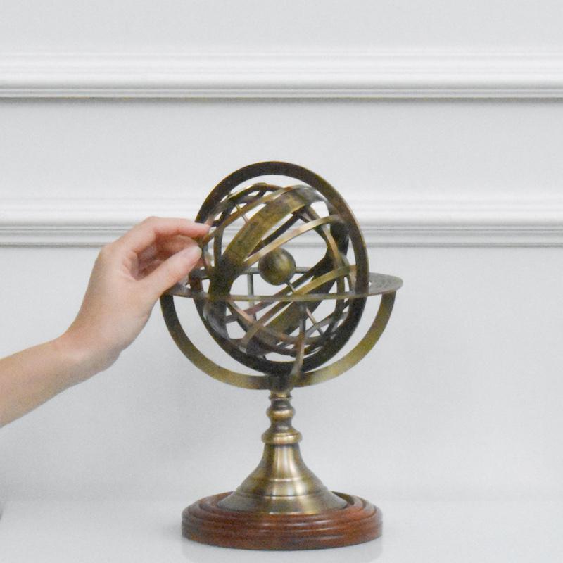 Brass Zodiac Celestial globe statue