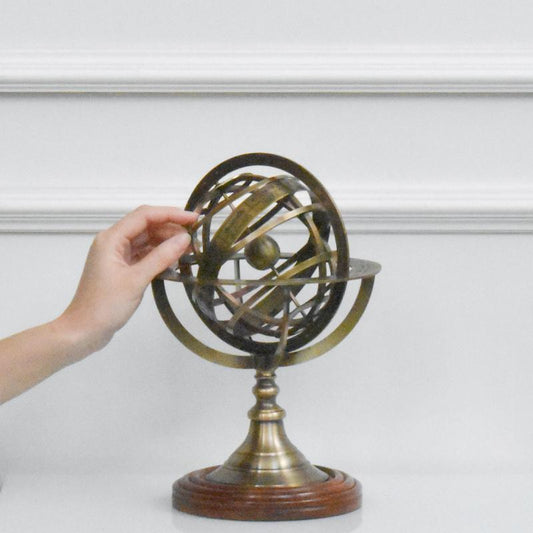 Brass Zodiac Celestial globe statue