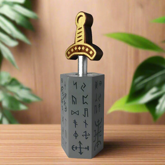 Excalibur Sword in stone brain teaser puzzle
