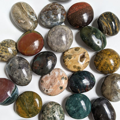 Ocean jasper crystal palm stone