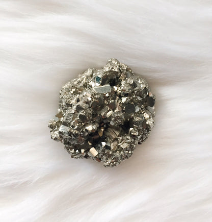 Pyrite crystal cluster chunk S-M