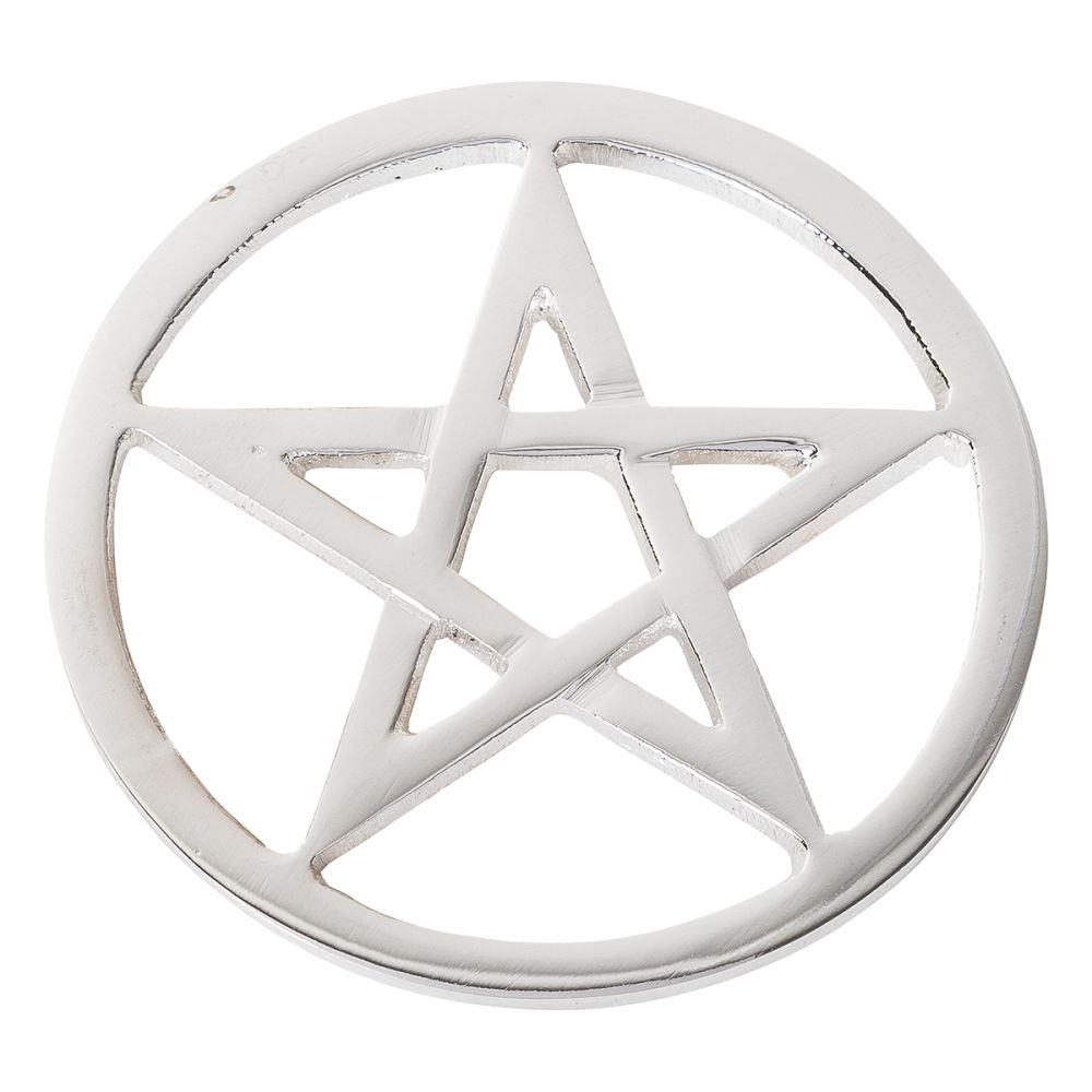 Silver witches pentagram hanging