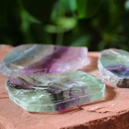 Fluorite crystal slab slice / trinket tray