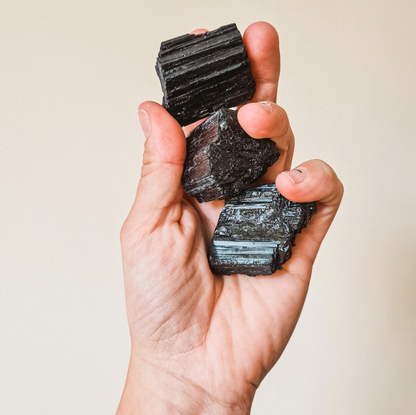 Protection Black tourmaline crystal large rough chunk stone