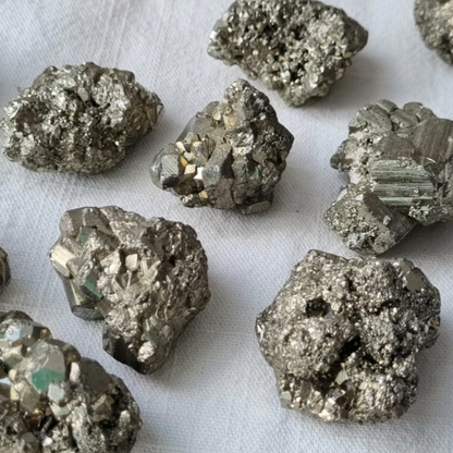 Pyrite crystal cluster chunk S-M
