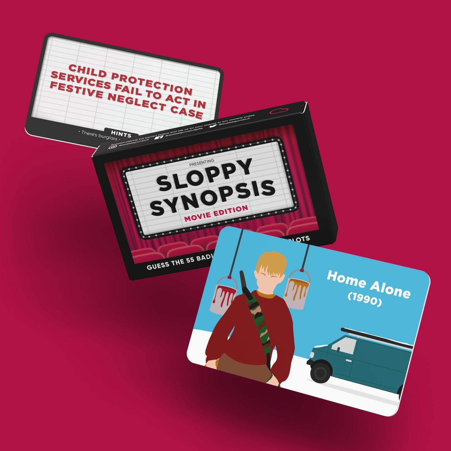 Cryptic movie trivia / pick the film card game