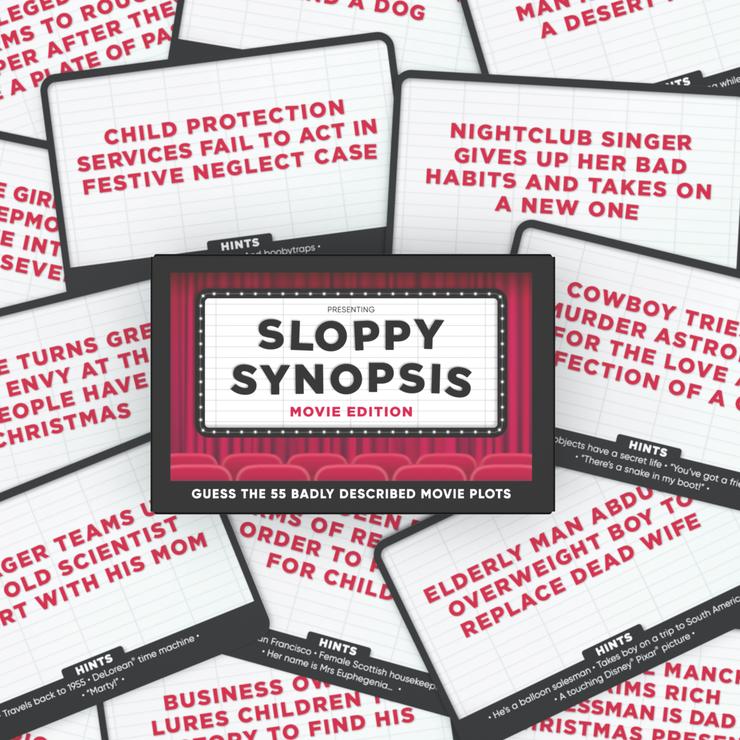 Cryptic movie trivia / pick the film card game