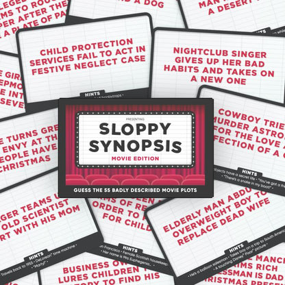 Cryptic movie trivia / pick the film card game