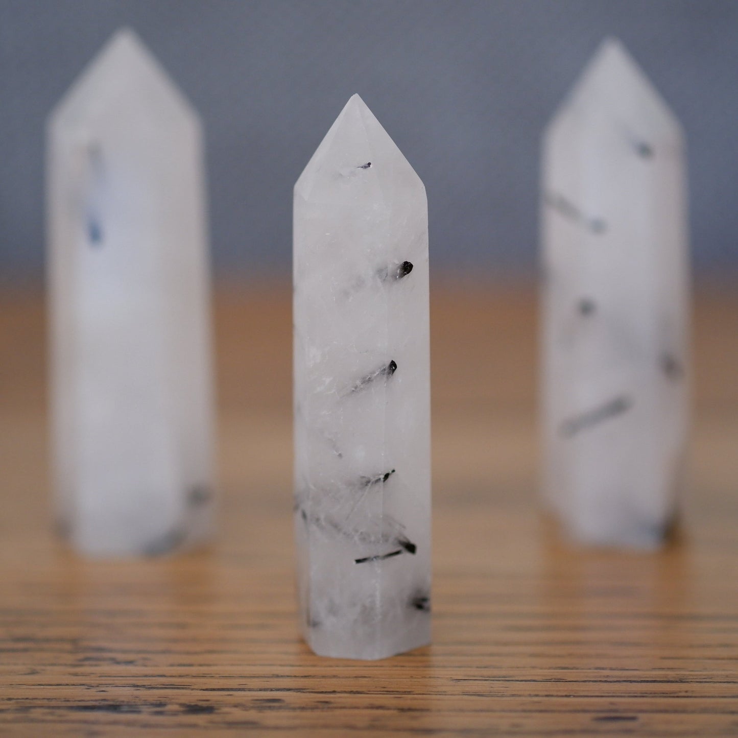 Yin Yang Tourmaline in quartz / Tourmalinated crystal point tower generator