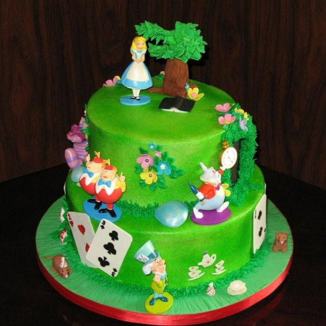 Alice in wonderland cake topper figure toy set