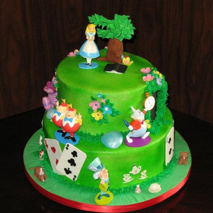 Alice in wonderland cake topper figure toy set