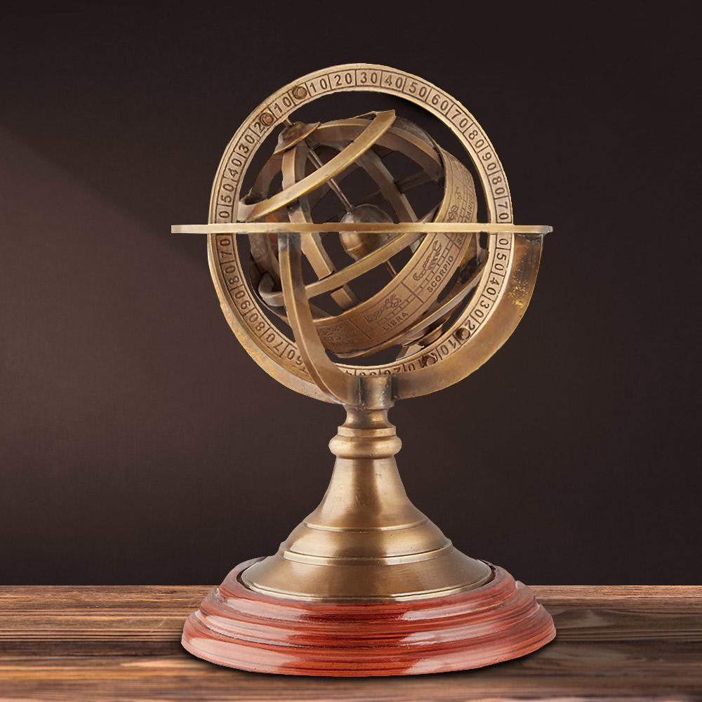 Brass Zodiac Celestial globe statue