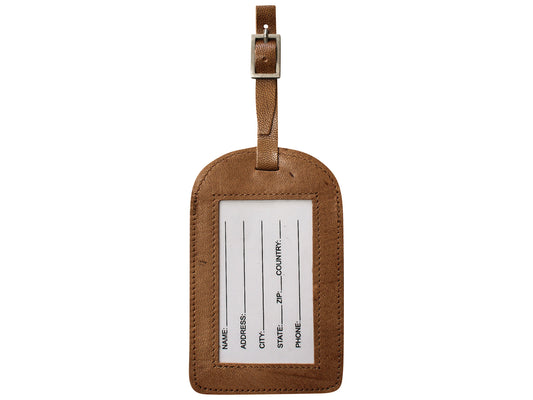 The wanderer leather luggage tag