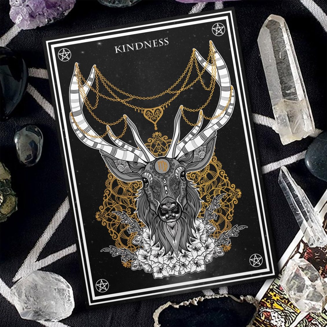 Mystic spirit animal tarot card set with guide book