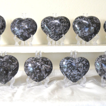 Large mystic merlinite puffy heart shaped crystal